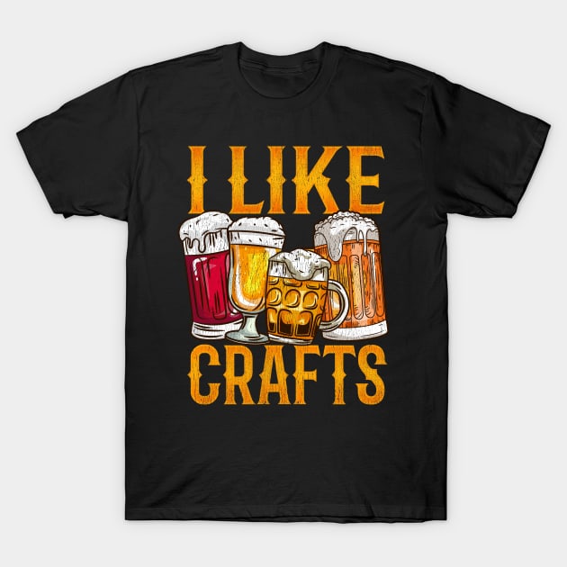 I Like Like Crafts - IPA Ale Beer drinking and brewing product T-Shirt by biNutz